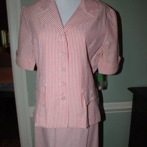 New! Great Little Red Stripe Summer Suit